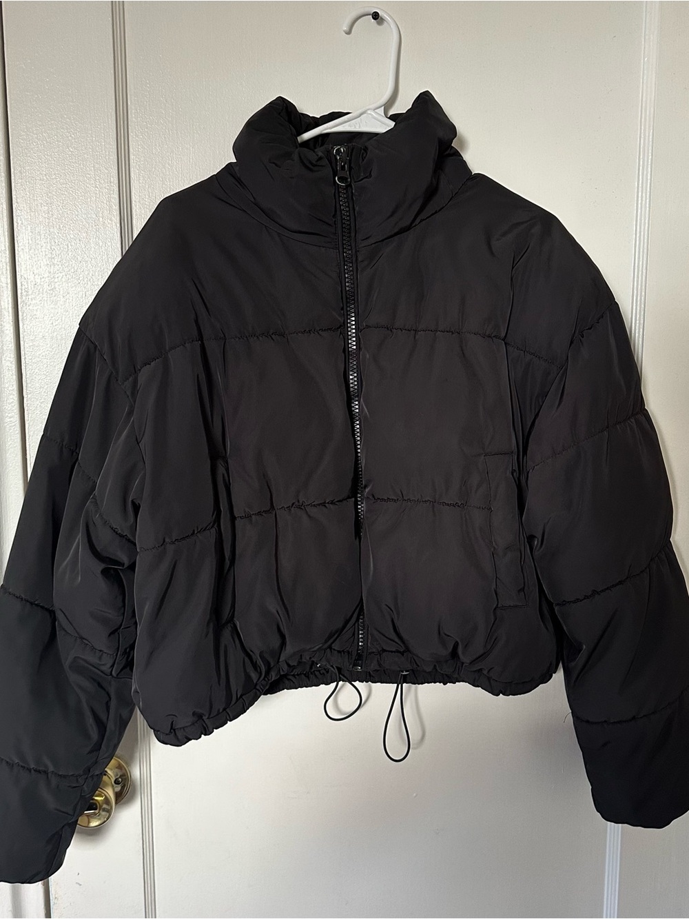 H&M Black Puffer Jacket - Women's Cropped Coat
